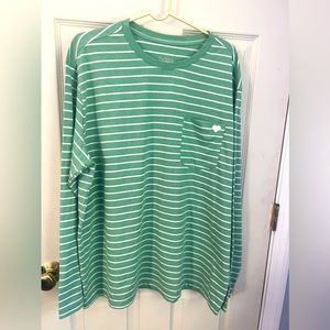 Goodfellow & Co striped green long sleeve shirt size XXL